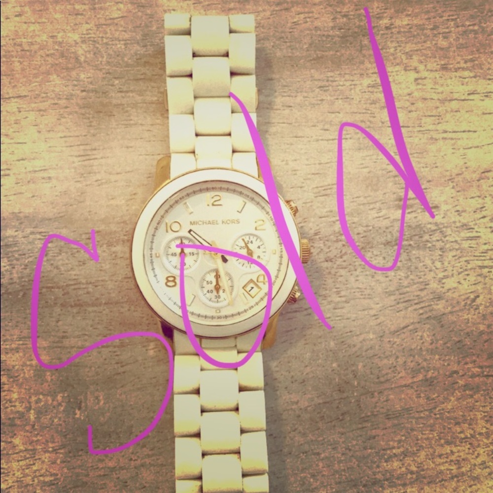 Michael Kors White and gold watch